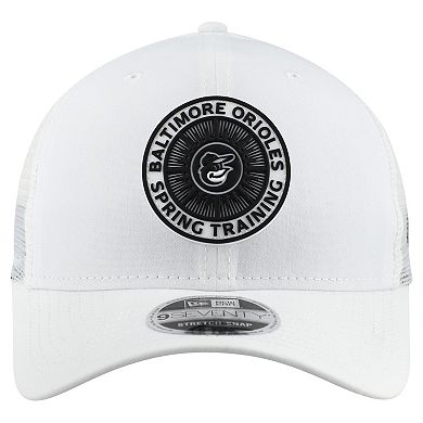 Men's New Era White Baltimore Orioles 2026 Spring Training Fan Pack 9SEVENTY Adjustable Trucker Hat