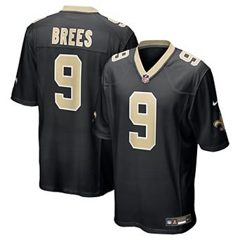 Men's Nike Drew Brees Black New Orleans Saints Team Game Jersey
