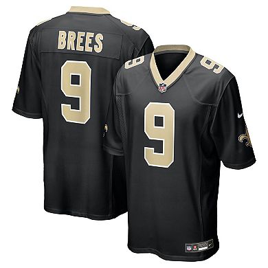 Men's Nike Drew Brees Black New Orleans Saints Team Game Jersey