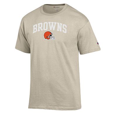 Men's Champion Oatmeal Cleveland Browns Jersey T-Shirt
