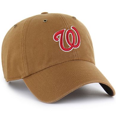 Men's Carhartt x '47 Brown Washington Nationals Clean Up Adjustable Hat