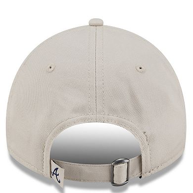 Youth New Era Stone/Navy Atlanta Braves 2026 Spring Training Fan Pack Batter 9TWENTY Adjustable Hat