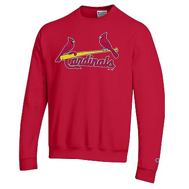 Men's Champion Red St. Louis Cardinals Powerblend Wordmark Sweatshirt