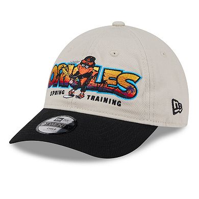 Youth New Era Stone/Black Baltimore Orioles 2026 Spring Training Fan Pack Batter 9TWENTY Adjustable Hat