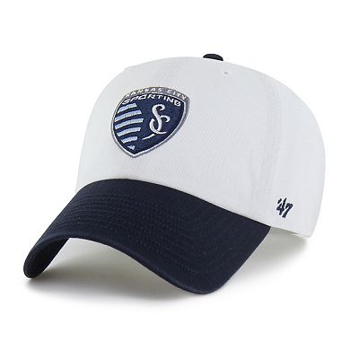 Men's '47 White Sporting Kansas City Two-Tone Clean Up Adjustable Hat