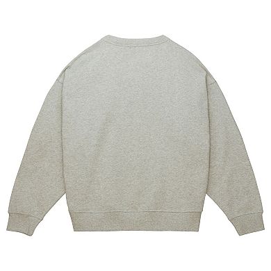 Women's Mitchell & Ness Heather Gray Carolina Hurricanes Hockey Night Sweatshirt