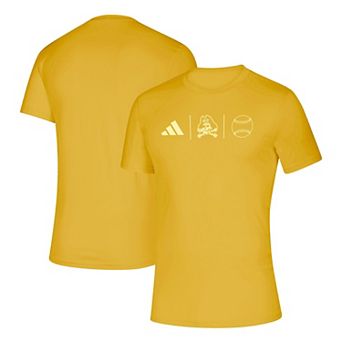 Men's adidas Gold ECU Pirates Powder Purple Tonal Logo T-Shirt