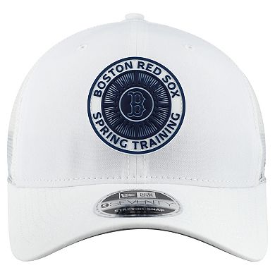 Men's New Era White Boston Red Sox 2026 Spring Training Fan Pack 9SEVENTY Adjustable Trucker Hat