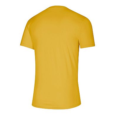 Men's adidas Gold ECU Pirates Powder Purple Home Plate T-Shirt