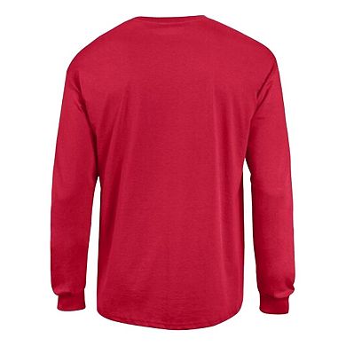 Men's Champion Red Buffalo Bills Arch Over Logo Long Sleeve T-Shirt