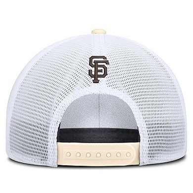Men's Nike Natural/White San Francisco Giants Rise Dri-FIT Trucker Adjustable Hat