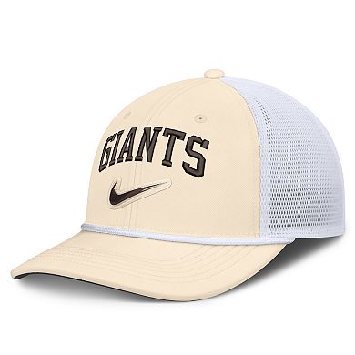 Men's Nike Natural/White San Francisco Giants Rise Dri-FIT Trucker Adjustable Hat