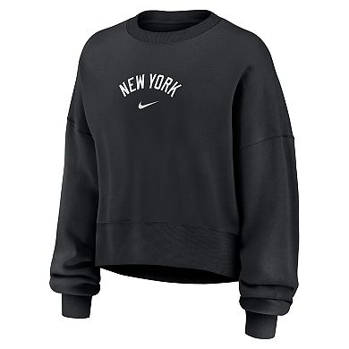 Women's Nike Black New York Yankees Oversized Primetime Sweatshirt