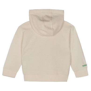 Toddler Mitchell & Ness Cream/Blue Minnesota Timberwolves Retro Roots Oversized Pullover Hoodie & Pants Set