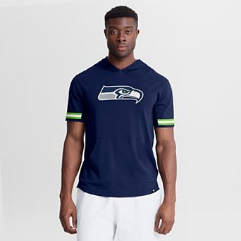 Men's Fanatics College Navy Seattle Seahawks Optimal Play Short Sleeve Hooded T-Shirt