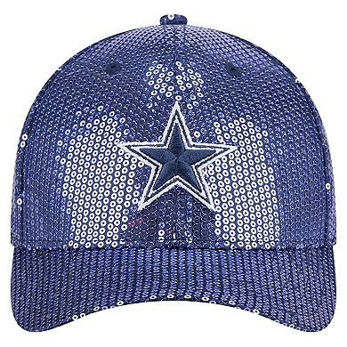 Women's New Era Navy Dallas Cowboys Sequin 9FORTY Adjustable Hat