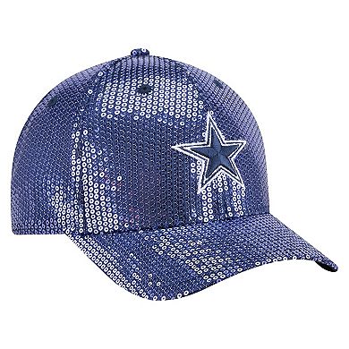 Women's New Era Navy Dallas Cowboys Sequin 9FORTY Adjustable Hat