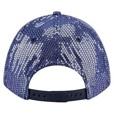 Women's New Era Navy Dallas Cowboys Sequin 9FORTY Adjustable Hat