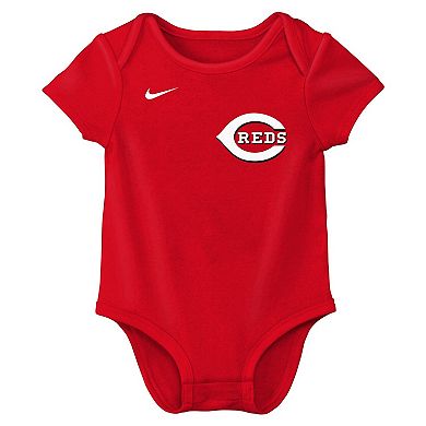 Newborn & Infant Nike Elly De La Cruz Red Cincinnati Reds Name & Number Bodysuit