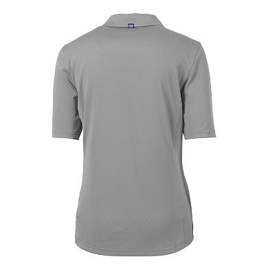 Women's Cutter & Buck Gray Washington Commanders DryTec Virtue Eco Pique Recycled Polo