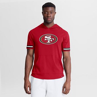 Men's Fanatics Scarlet San Francisco 49ers Optimal Play Short Sleeve Hooded T-Shirt