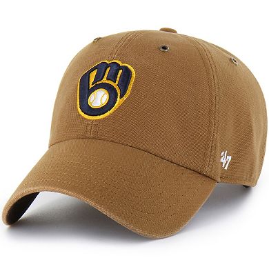 Men's Carhartt x '47 Brown Milwaukee Brewers Clean Up Adjustable Hat