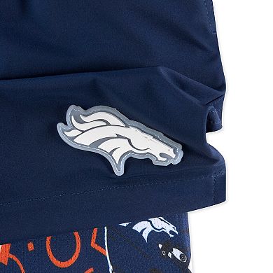 Men's Chubbies Navy Denver Broncos The Secret Lined Swim Trunks