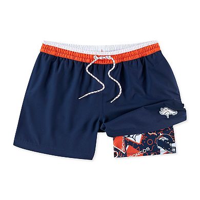Men's Chubbies Navy Denver Broncos The Secret Lined Swim Trunks