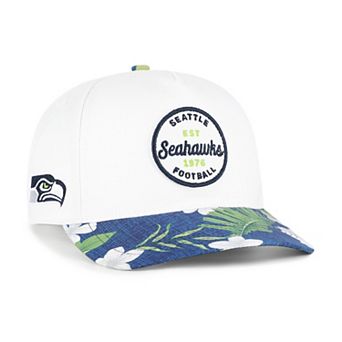 Men's '47 White/College Navy Seattle Seahawks Beach Side Hitch Adjustable Hat