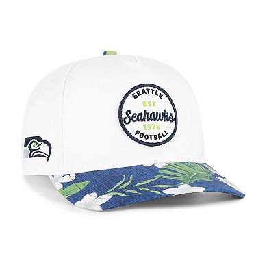 Men's '47 White/College Navy Seattle Seahawks Beach Side Hitch Adjustable Hat