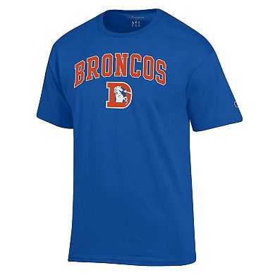 Men's Champion Royal Denver Broncos Arch Over Logo T-Shirt