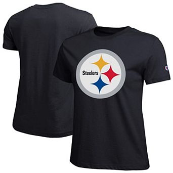 Women's Champion Black Pittsburgh Steelers Logo T-Shirt