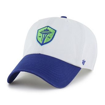 Men's '47 White Seattle Sounders FC Two-Tone Clean Up Adjustable Hat