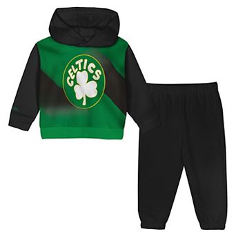 Toddler Mitchell & Ness Kelly Green/Black Boston Celtics Big Face Oversized Pullover Hoodie & Pants Set