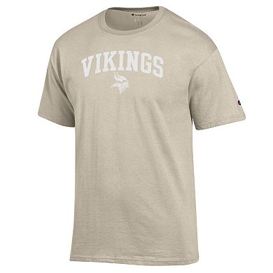 Men's Champion Oatmeal Minnesota Vikings Jersey T-Shirt