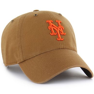 Men's Carhartt x '47 Brown New York Mets Clean Up Adjustable Hat