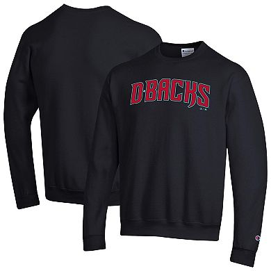 Men's Champion Black Arizona Diamondbacks Powerblend Wordmark Sweatshirt