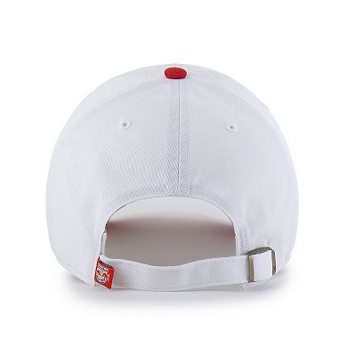 Men's '47 White New York Red Bulls Two-Tone Clean Up Adjustable Hat