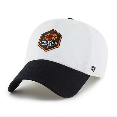 Men's '47 White Houston Dynamo FC Two-Tone Clean Up Adjustable Hat