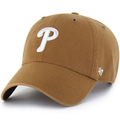 Men's Carhartt x '47 Brown Philadelphia Phillies Clean Up Adjustable Hat