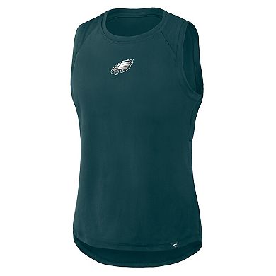 Women's Fanatics Midnight Green Philadelphia Eagles Mesh Triumphant Win Tank Top
