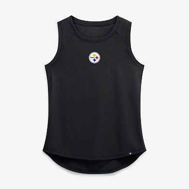 Women's Fanatics Black Pittsburgh Steelers Mesh Triumphant Win Tank Top
