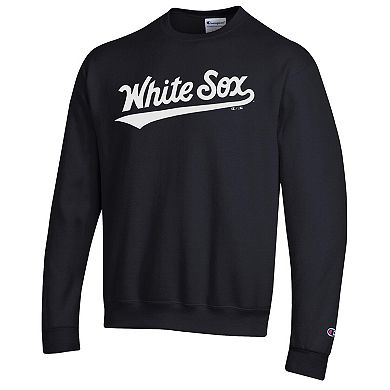 Men's Champion Black Chicago White Sox Powerblend Wordmark Sweatshirt
