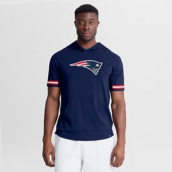 Men's Fanatics Navy New England Patriots Optimal Play Short Sleeve Hooded T-Shirt