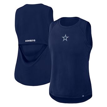 Women's Fanatics Navy Dallas Cowboys Mesh Triumphant Win​ Tank Top