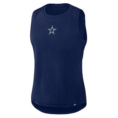 Women's Fanatics Navy Dallas Cowboys Mesh Triumphant Win Tank Top