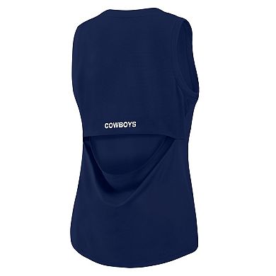 Women's Fanatics Navy Dallas Cowboys Mesh Triumphant Win Tank Top