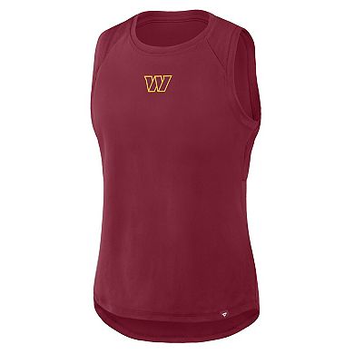 Women's Fanatics Burgundy Washington Commanders Mesh Triumphant Win​ Tank Top