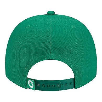 Men's New Era Kelly Green Boston Celtics Injection Cartoon Logo A-Frame 9FIFTY Adjustable Hat