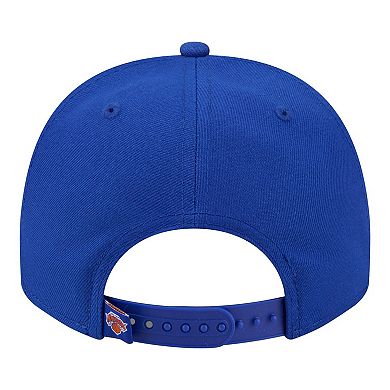 Men's New Era Blue New York Knicks Injection Cartoon Logo A-Frame 9FIFTY Adjustable Hat